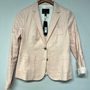 NWT Banana Republic Blush Pink Lined Linen Blazer. Size 2